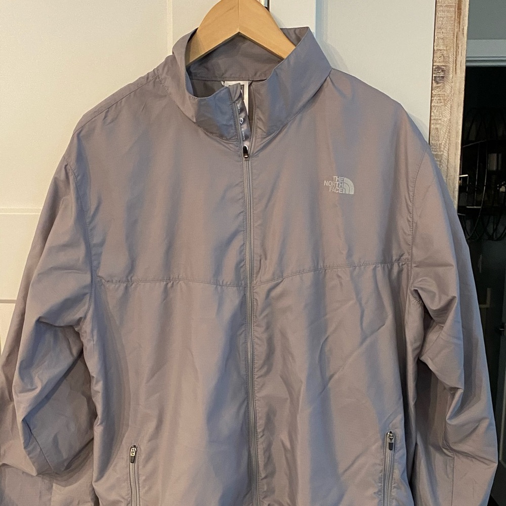 North Face Gray Windbreaker Jacket